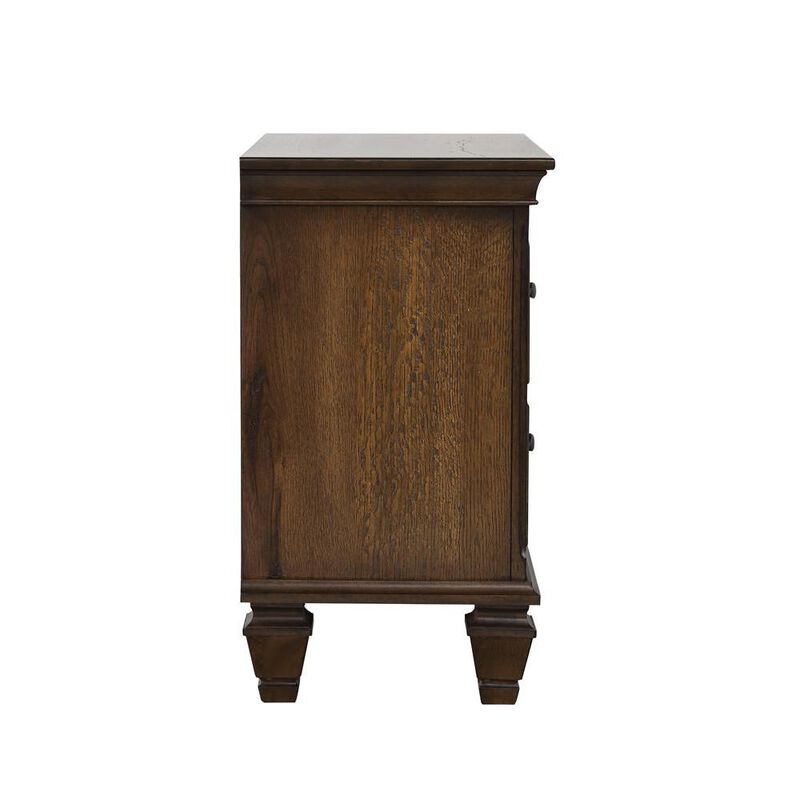Coaster Co. of America Franco 2-drawer Nightstand with Pull Out Tray Burnished Oak