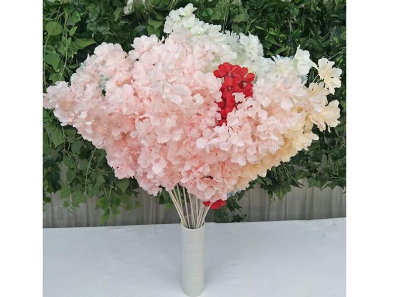 5 Piece Red Artificial Greenery Stems Wedding Centerpiece Decor image number 2