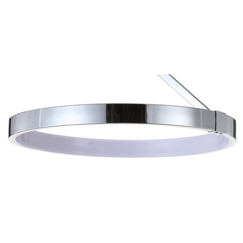 Owen 17.5" Dimmable Integrated LED Metal Semi-Flush Mount, Chrome