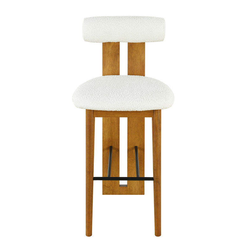 Christopher Knight Home Claire Indoor Rubberwood Versatile Upholstered Barstools (Set of 2) image number 6