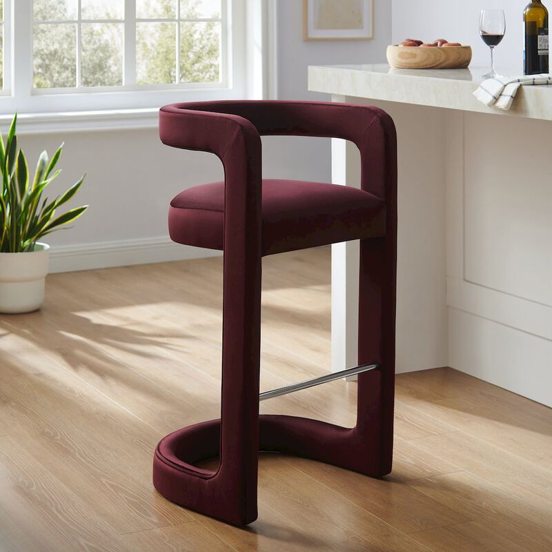 Winslow Performance Velvet Bar Stool image number 7