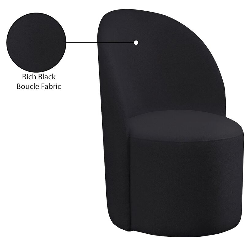 Meridian Furniture Hautely Black Boucle Fabric Accent Chair