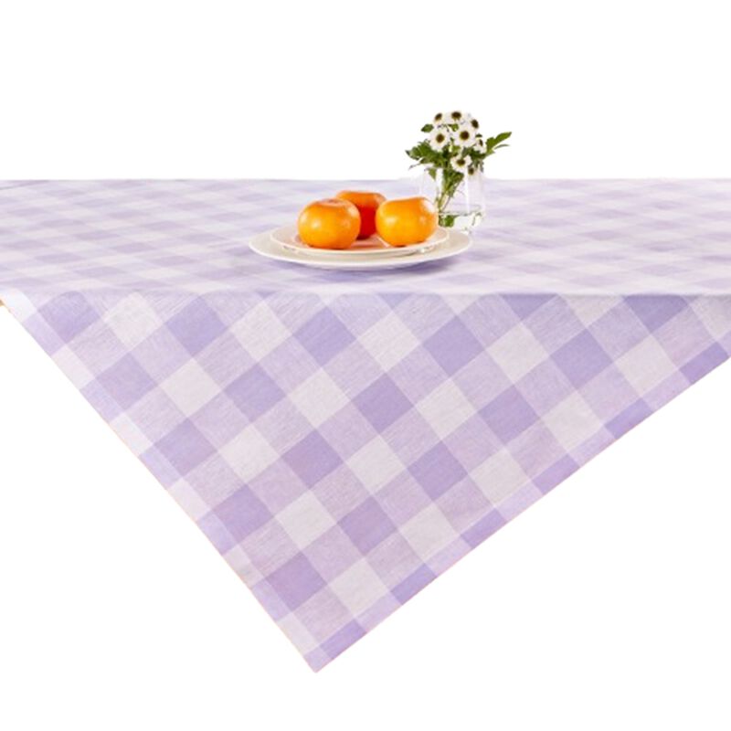 Solino Home Buffalo Check 100% Linen Table Throw &ndash; Handcrafted, Machine Washable, Perfect for Holiday and Everyday Dining