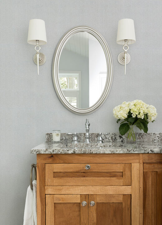 Natural Linen Dove Textured Wallpaper (Set of 2)