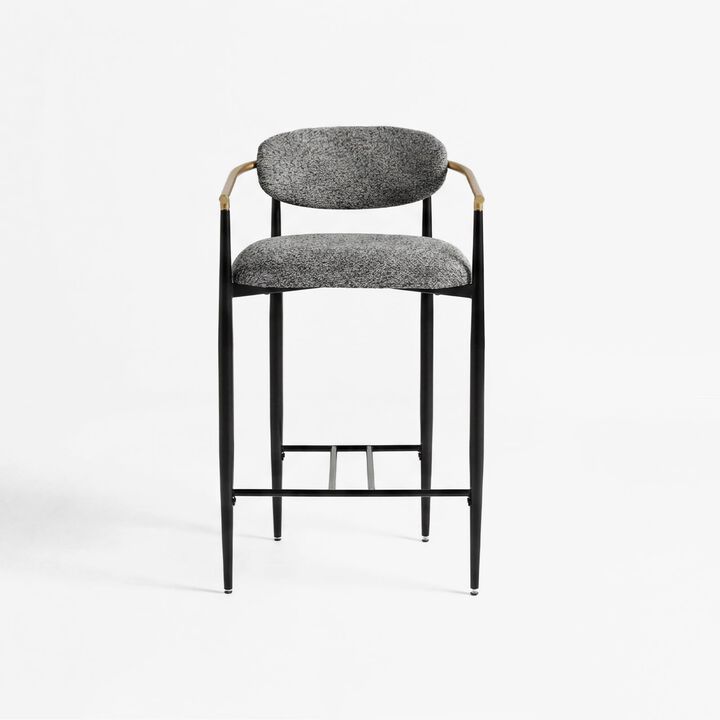 COLAMY MATRIX 29.5'' Upholstered Bar Height Bar Stools with Arms