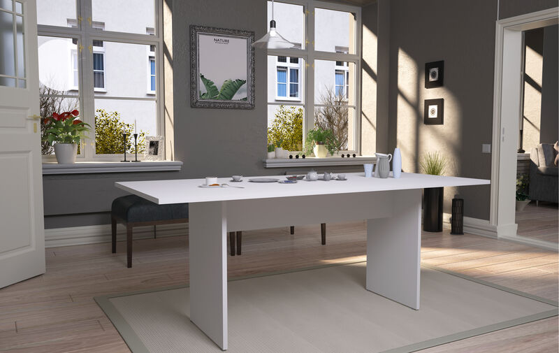 Nomad White Dining Table image number 0