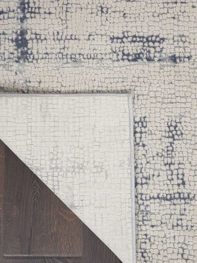 Rustic Textures RUS06 Ivory/Blue 6' x 9' Rug