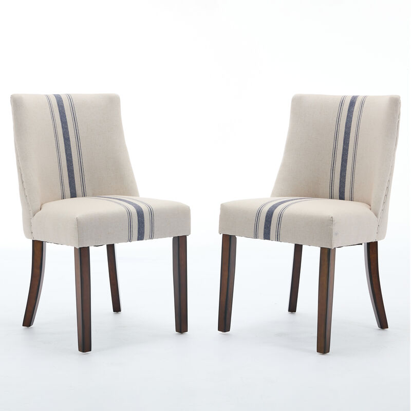 Merax Contemporary Fabric Dining Chairs 2 Pieces