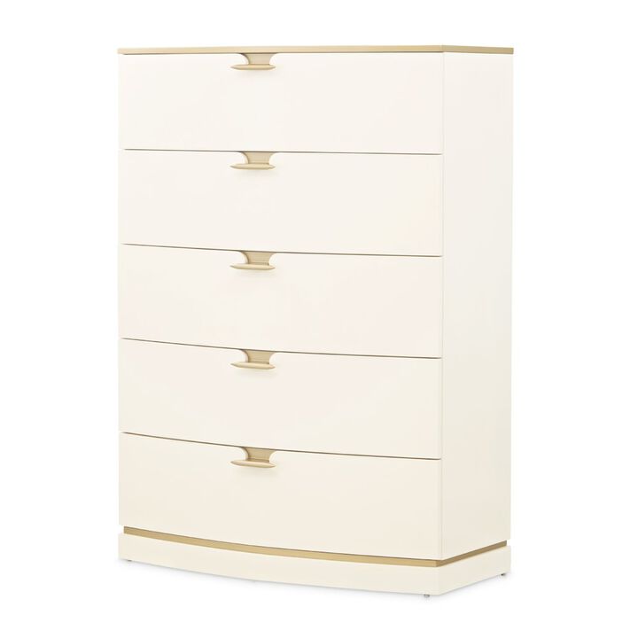 Michael Amini La Terrazza 5-Drawer Chest - Creamy Pearl