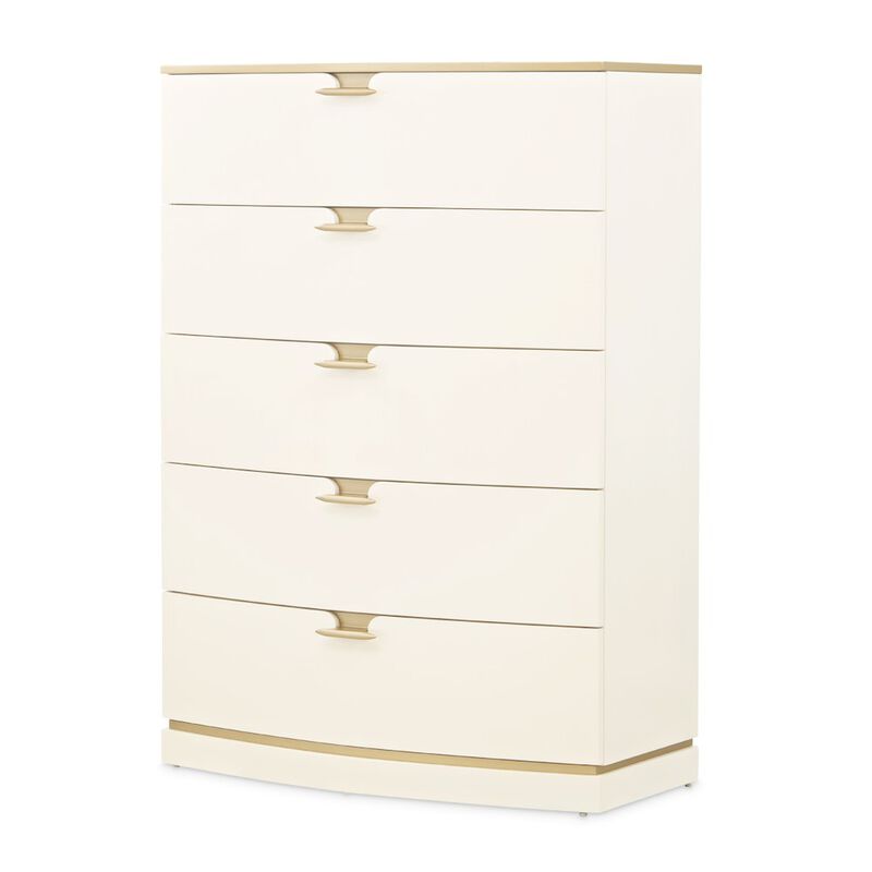 Michael Amini La Terrazza 5-Drawer Chest - Creamy Pearl