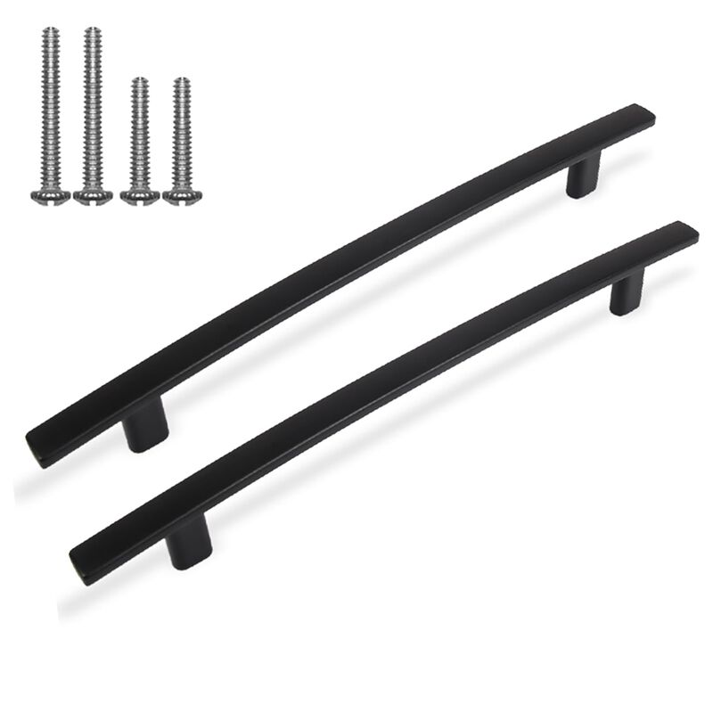 FIGO HOME Black Drawer Pulls - 10 Pack - 6.3 Inch Hole to Hole - Drawer Handles - Black Kitchen Cabinet Handles - Cabinet Door H