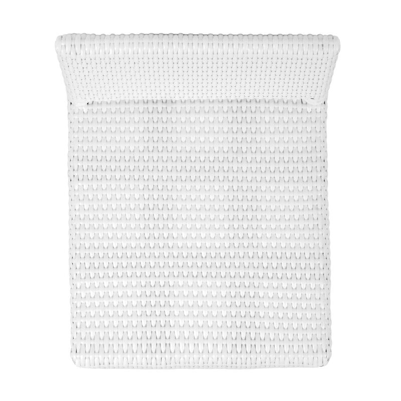 Butler Specialty Serienna 30 in. Seat Height Rectangular Rattan Low Back Bar Stool White and Gray image number 8