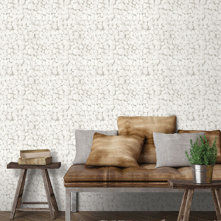 Evergreen Reflections Silver Grey Wallpaper 7317