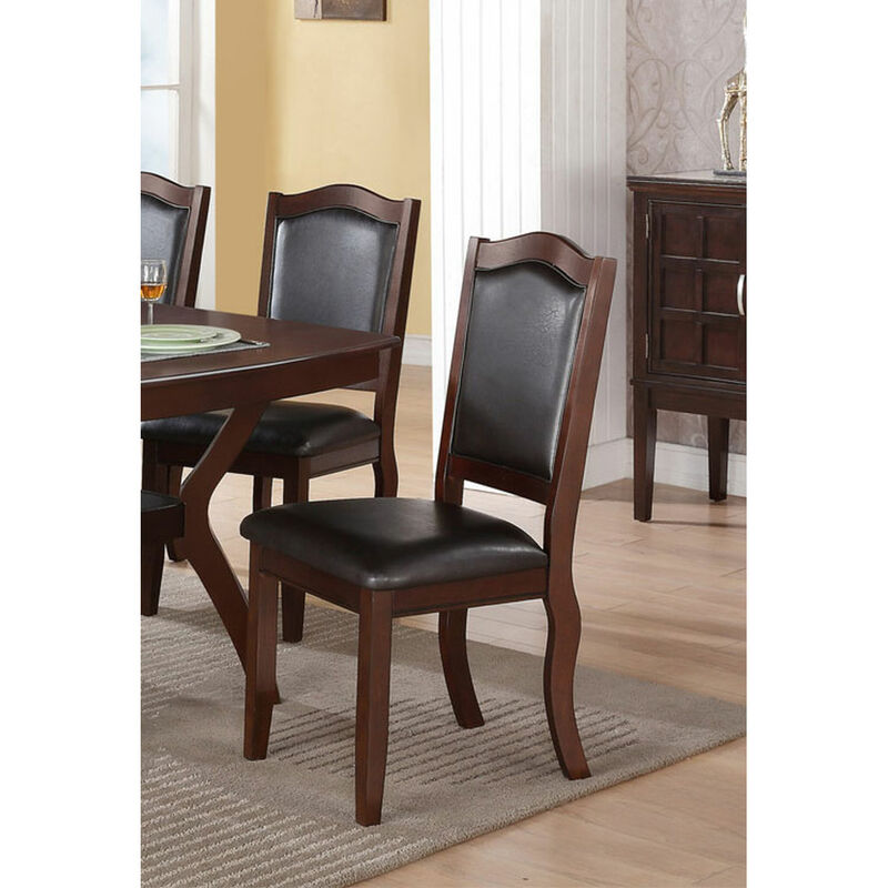 Streamdale Espresso Dining Set with 2 Padded Chairs