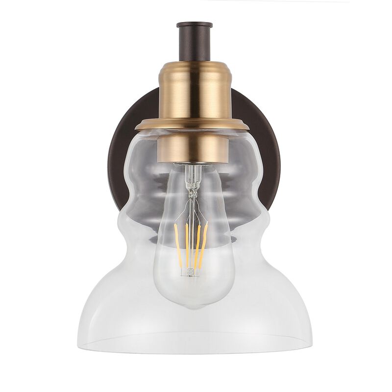 Manhattan Vintage Metal/Glass Industrial Rustic LED Vanity