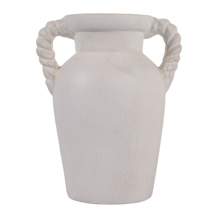 Twisted Handle Terracotta Vase