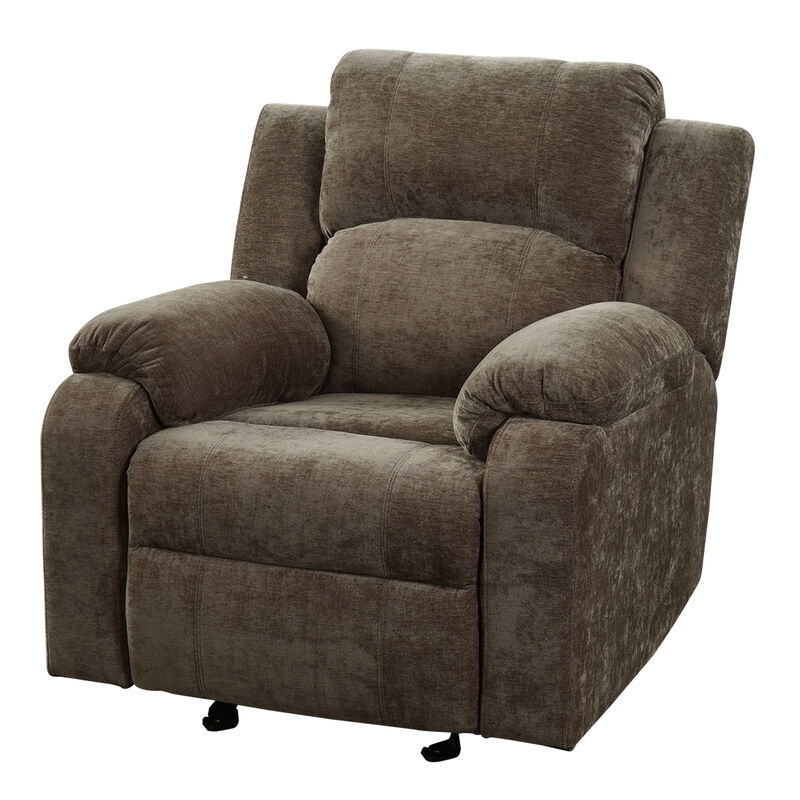 Manual Adjustable Recliner Chair, Chenille Upholstered Recliner with Adjustable Backrest, Indoor Lounge Armchair image number 5