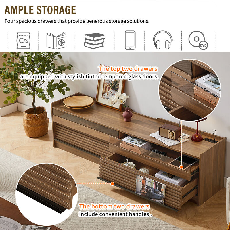 Modern Cabinet TV Stand for TVS 70-79 inches