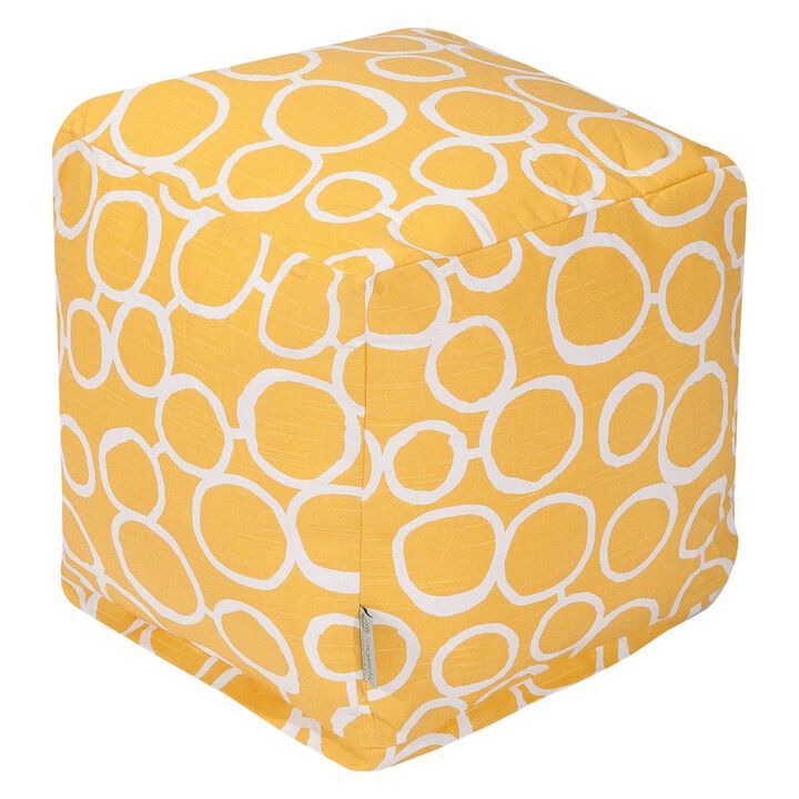 Majestic Home Goods Cube Pouf Fusion Yellow