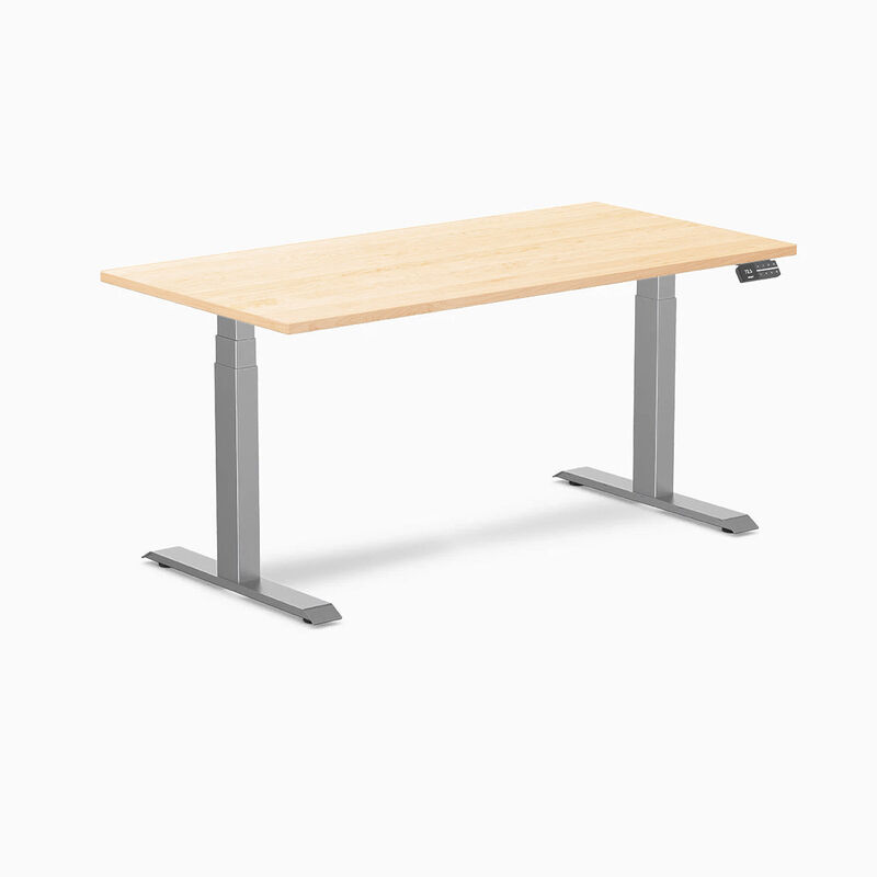 Desky Dual Hardwood Sit Stand Desk image number 0