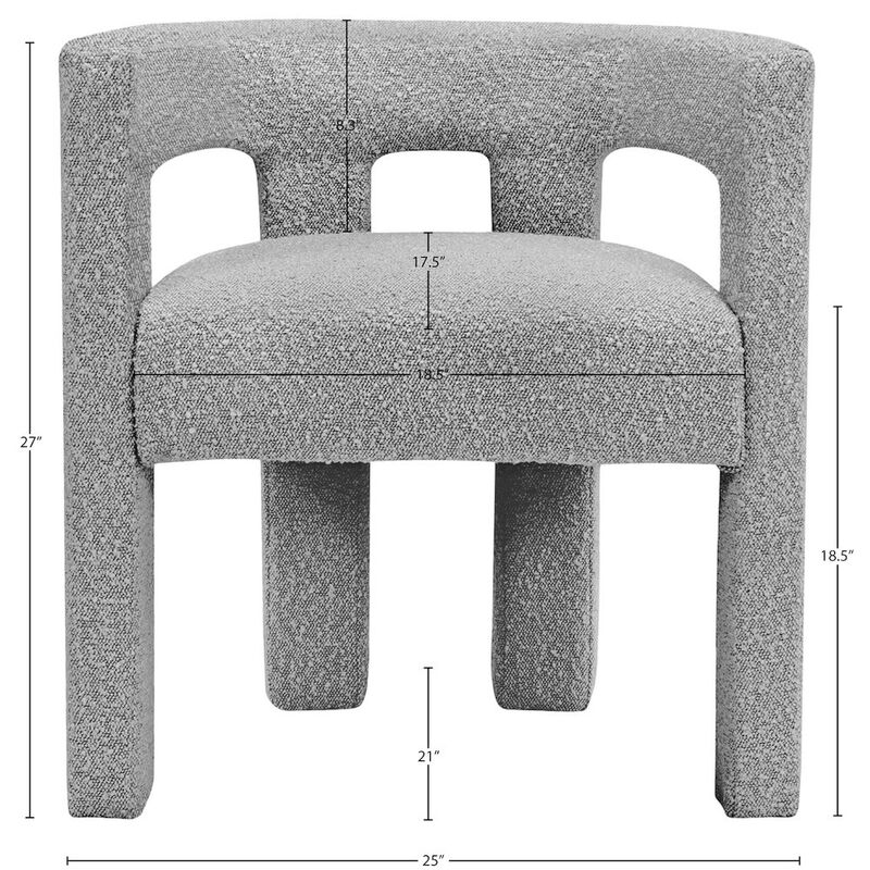 Meridian Furniture Athena Boucle Fabric Accent/Dining Chair