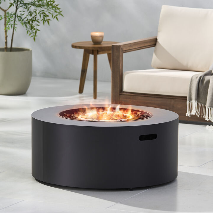 Christopher Knight Home Wellington Outdoor 40,000 BTU Circular Iron Fire Pit Table