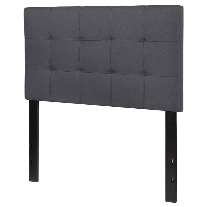 QuikFurn Twin size Modern Fabric Upholstered Panel Headboard