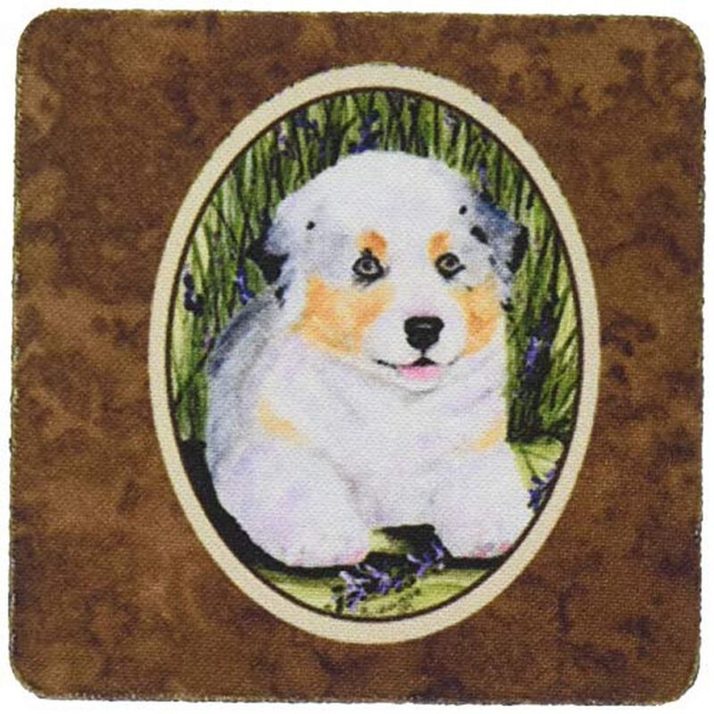 Caroline's Treasures SS8005FC Australian Shepherd Foam Coasters (Set of 4), 3.5 H x 3.5 W, Multicolor image number 0