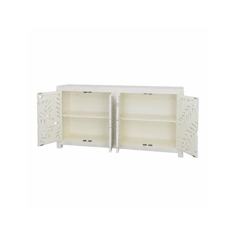 World Interiors Isla 70" Sideboard in Distressed White image number 2