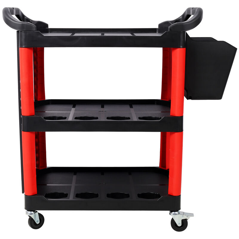 ELEMENT ACE Heavy Duty 3 Tier Rolling Utility Tool Cart with Lockable Casters and Pegboard for Garage, Workshop, Warehouse and Repair Shop Use image number 6