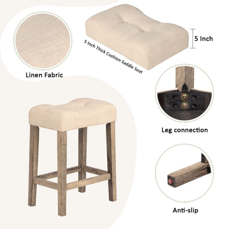 Bunkja Farmhouse Counter‑Height Bar Dining Set image number 6
