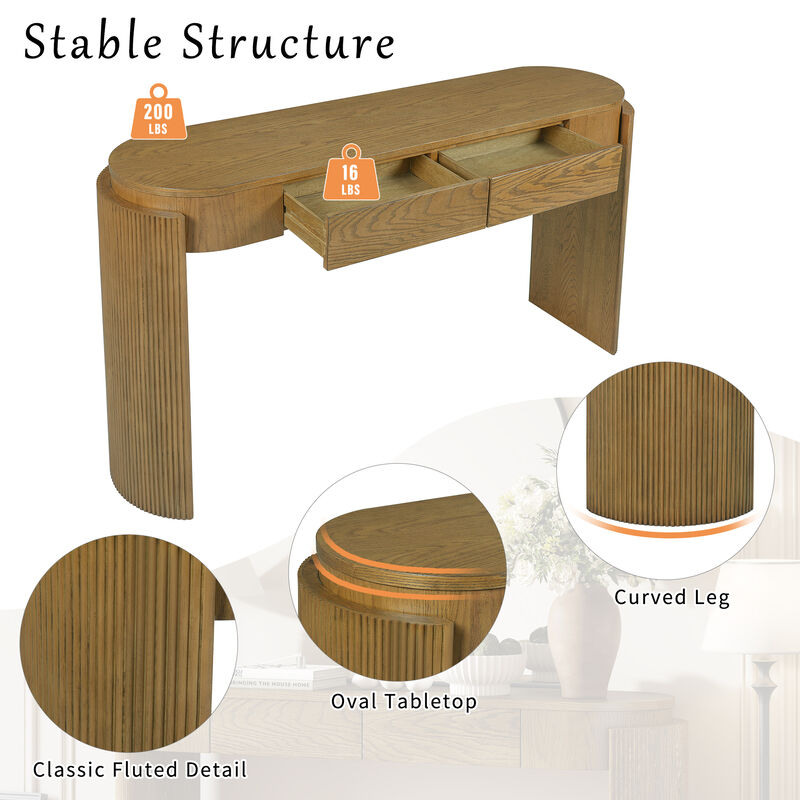 Merax Mid Century Modern Solid Wood 3-Drawer Nightstand in Brown for Bedroom