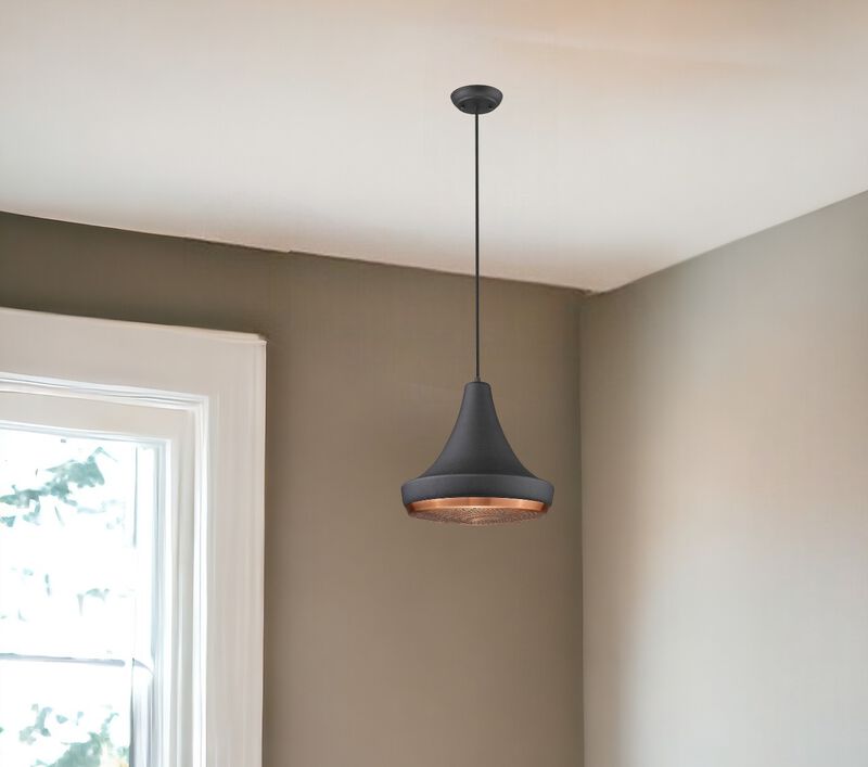 Hivvago Tholos 1-Light Matte Black Pendant