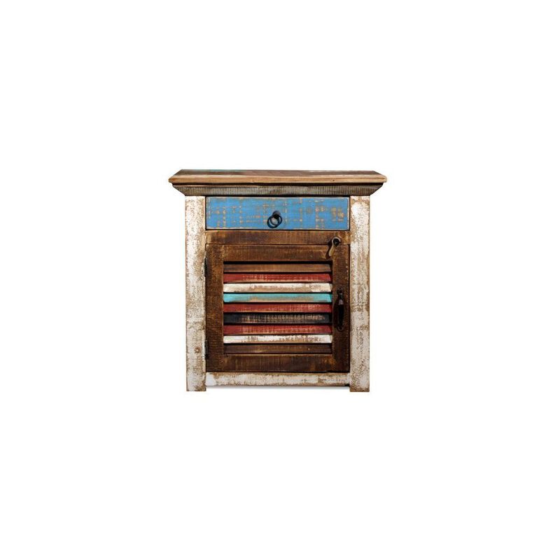 Crafters and Weavers Pair of La Boca Shutter Door End Table