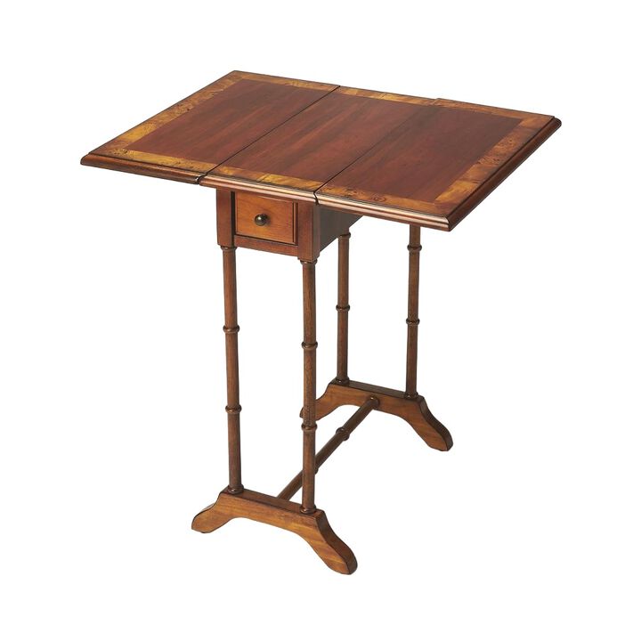 Butler Specialty Company Darrow Drop-Leaf Side Table, Medium Brown