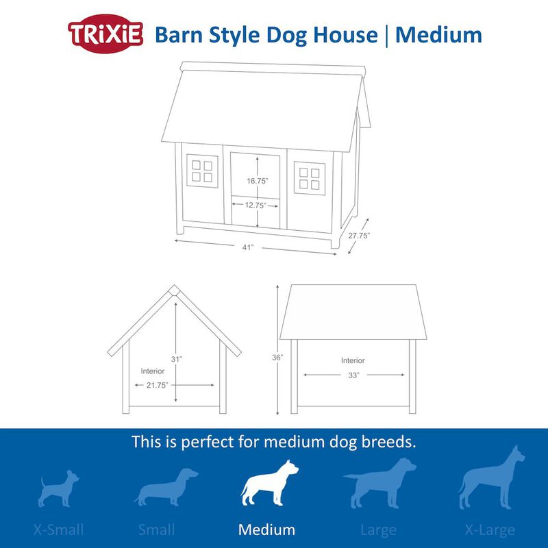 TRIXIE natura Barn Style Dog House image number 3