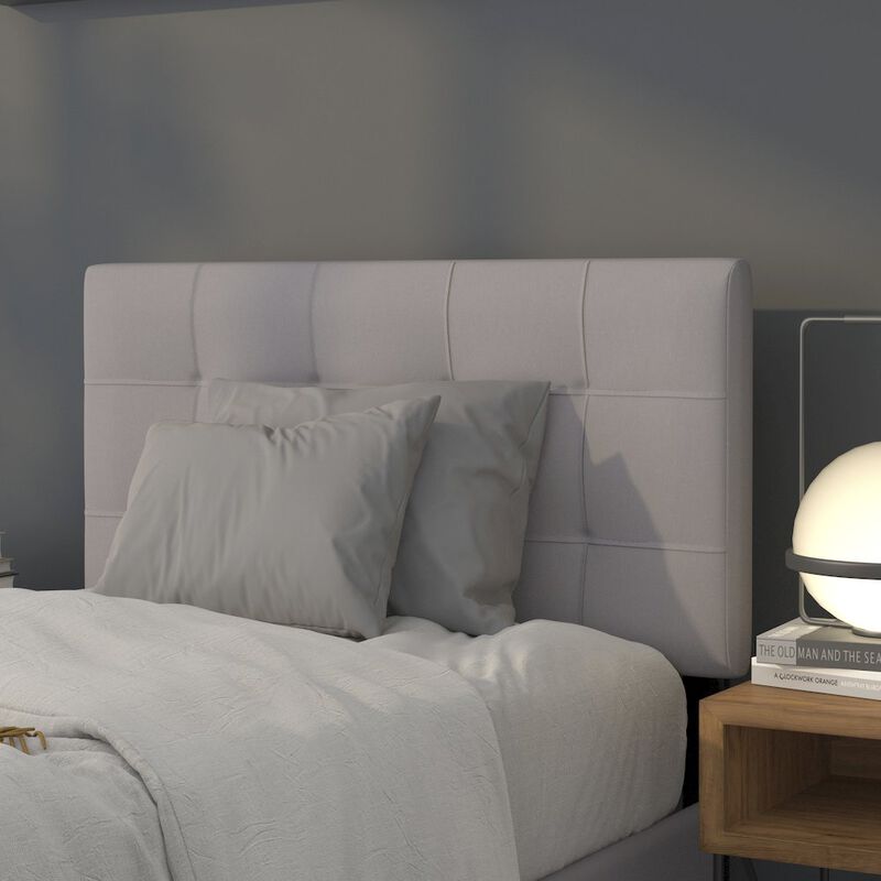 Flash Furniture Tufted Upholstered Twin Size Headboard in Light Gray Fabric image number 5
