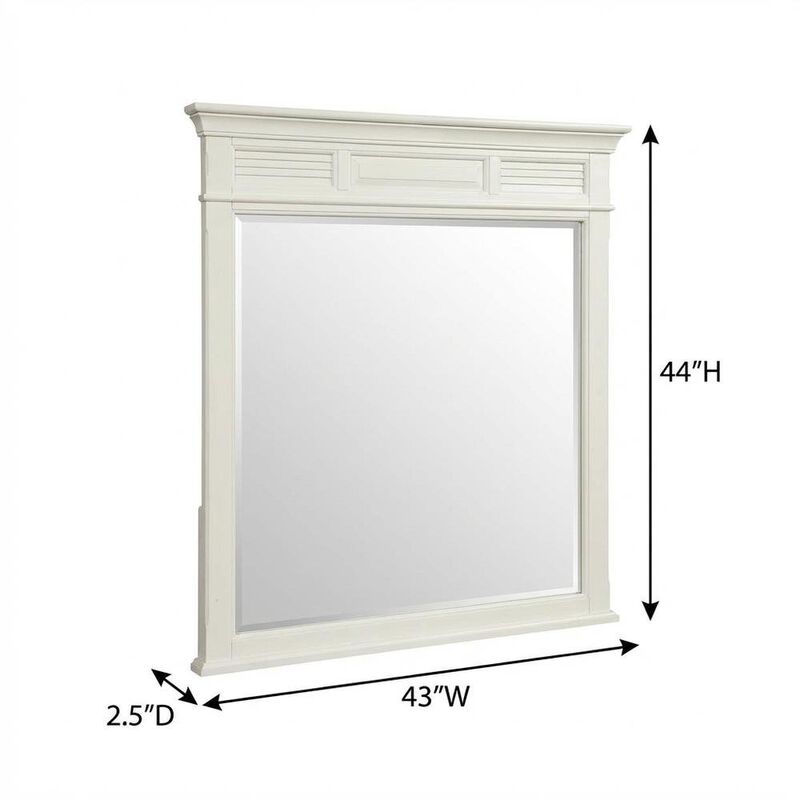 Alpine Furniture Winchester Mirror, White image number 4