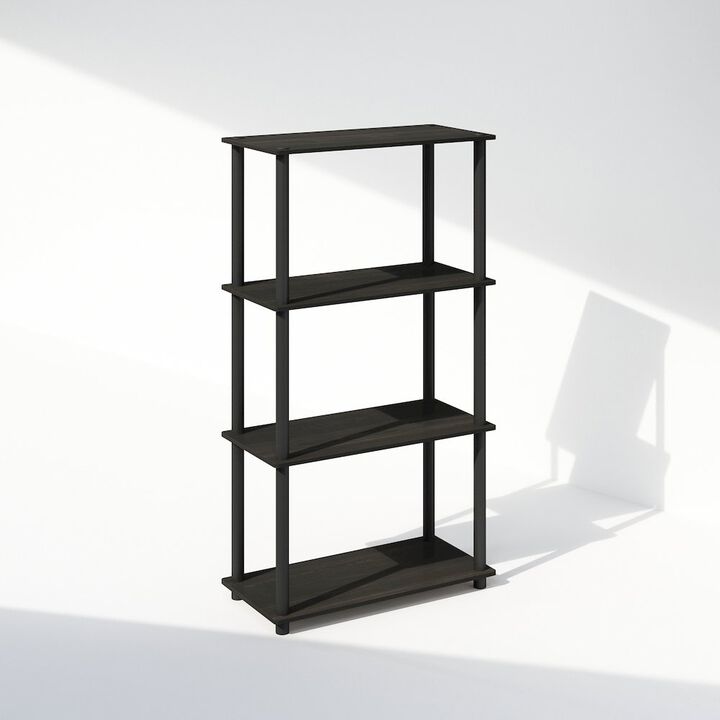 Turn-N-Tube 4-Tier Multipurpose Shelf Display Rack, Shelving Unit, Bookcase