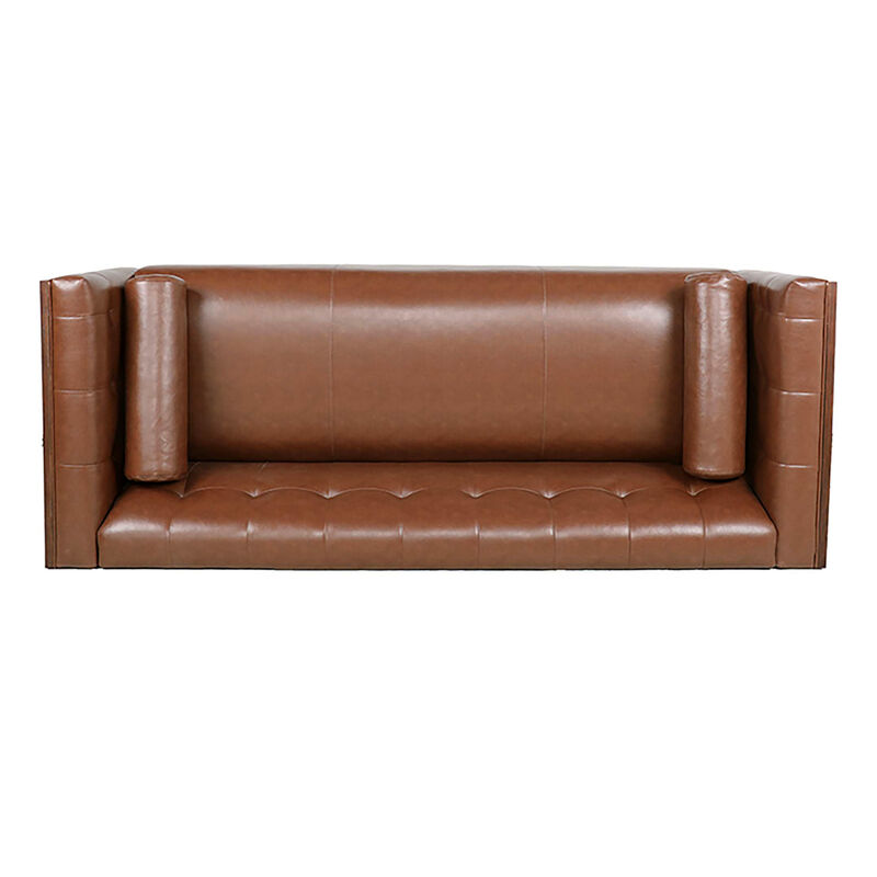 Wooden Decorated Arm 3 Seater Sofa with  Spacious Design - Ideal for Any Living Space