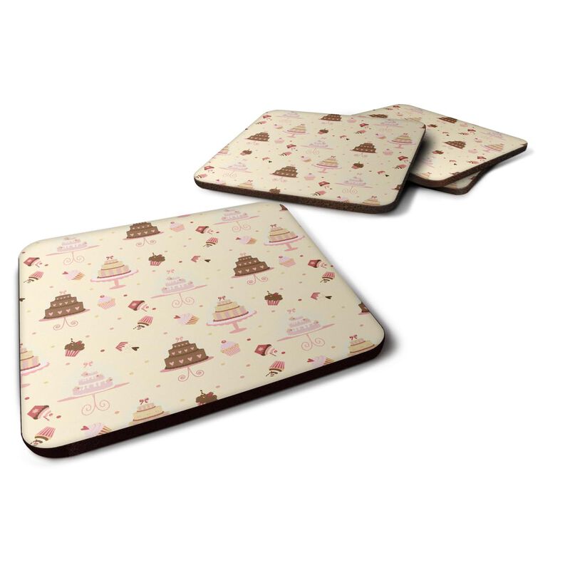 Caroline's Treasures Cakes and Cupcakes Decorative coasters, 3.5, Multicolor