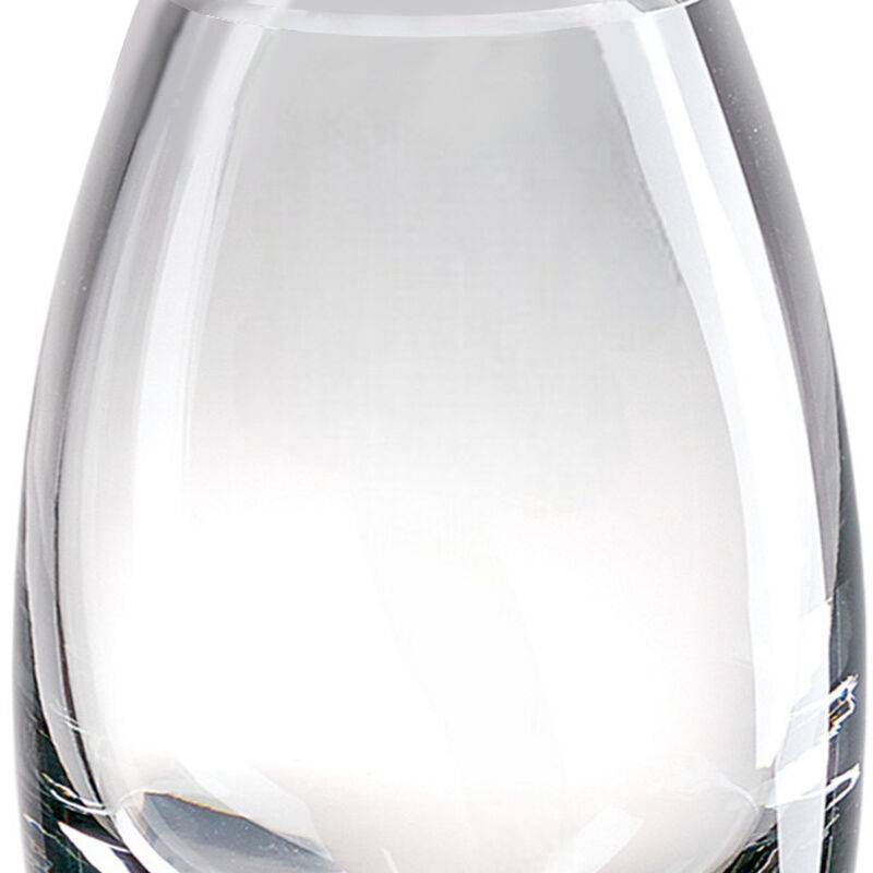 Elegant Lead-Free Crystal Oval Table Vase for Flowers or Home Decor