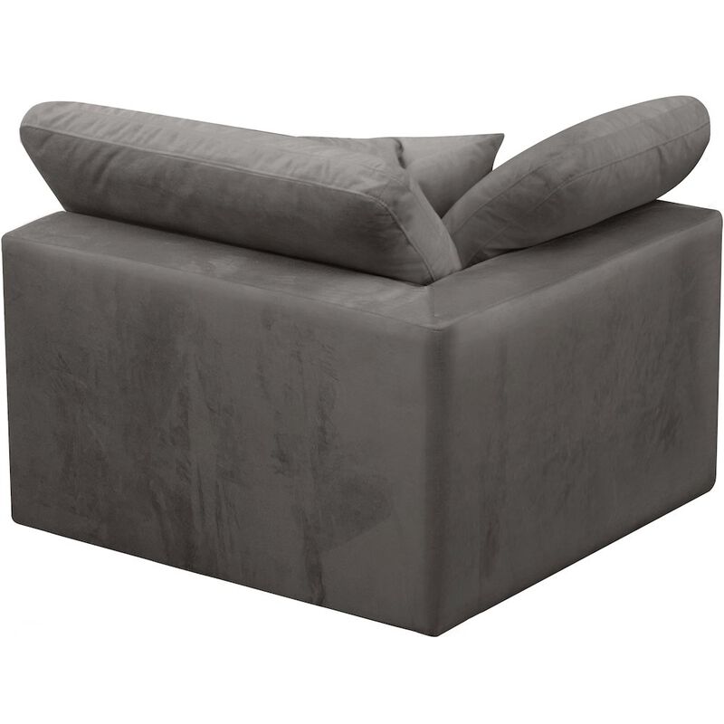 Meridian Furniture Cozy Grey Velvet Chair
