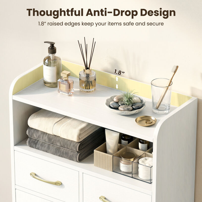 Bathroom Storage Cabinet with 2 Drawers and 2 Doors image number 7