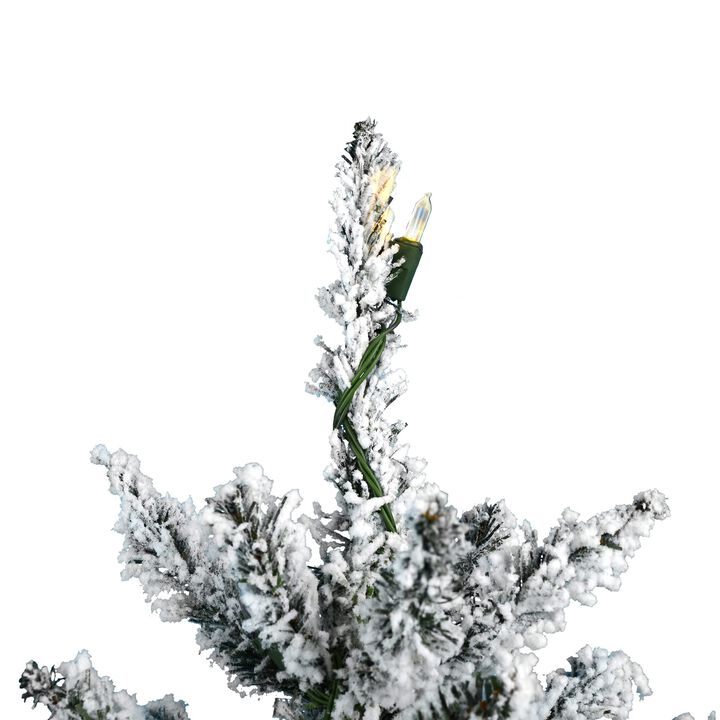 Flocked Anoka with Artificial Christmas Tree, Dura-Lit LED