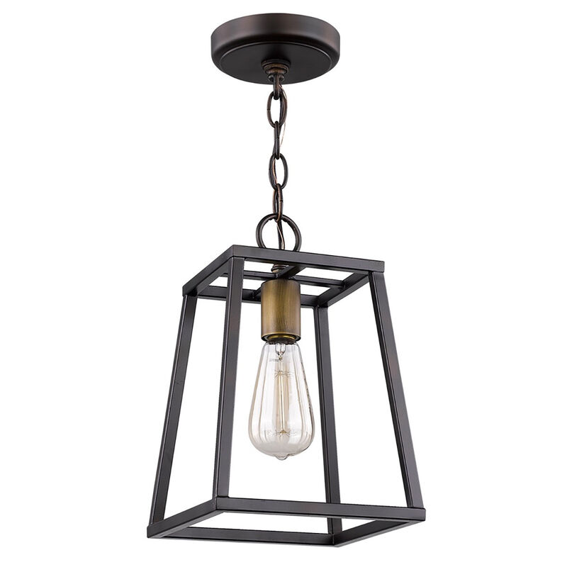 Hivvago Antique Bronze Metal Tapered Hanging Light