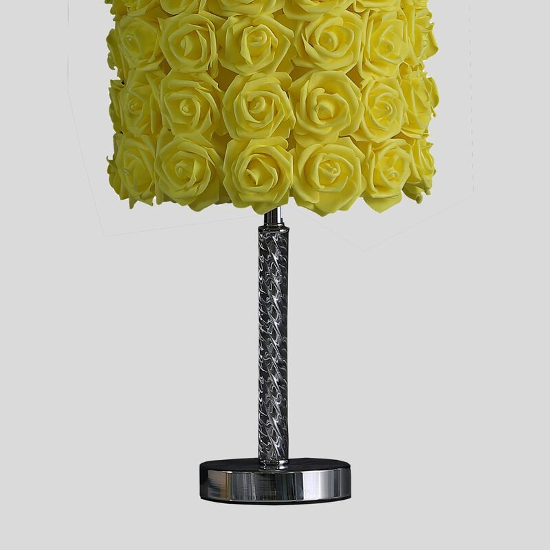 ELEMENT ACE Elegant Decorative Table Lamp with Drum Shade and Clear Acrylic Body Perfect for Bedroom, Living Room, Office, Entryway Ambient and Task Lighting image number 4