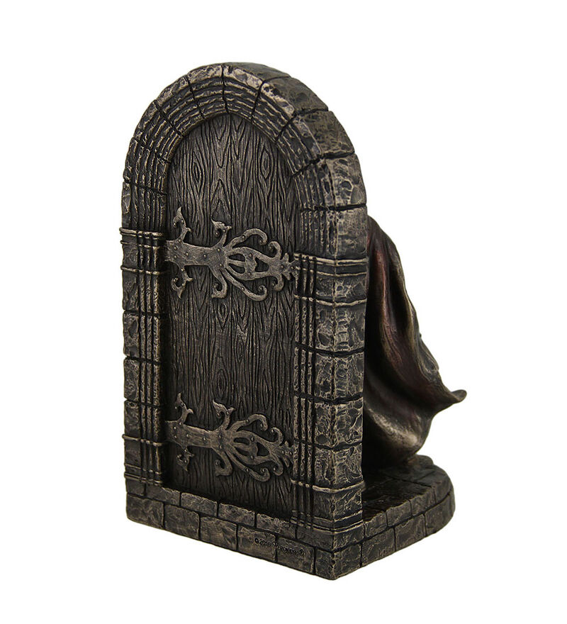 Maltese Crusader Statue in Armor Guarding Door Holding Shield & Sword Bookend image number 2