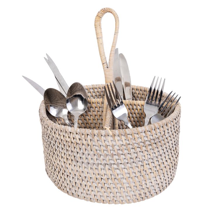 Saboga Home&trade; Round 4 section Caddy/Cutlery Holder