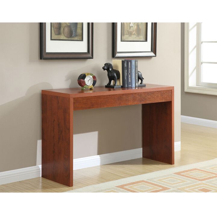 Hivvago Cherry Finish Sofa Table Modern Living Room Console Table